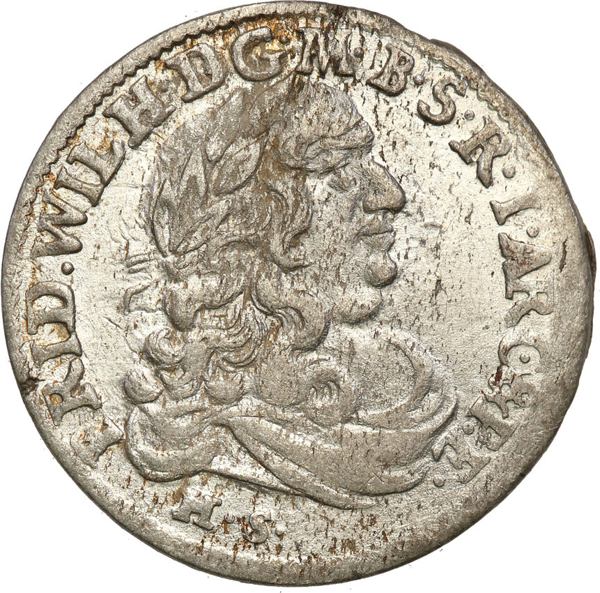 Niemcy, Prusy. Fryderyk Wilhelm (1640-1688), szóstak (6 groszy) 1681, Królewiec